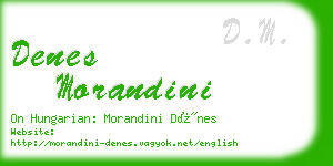 denes morandini business card